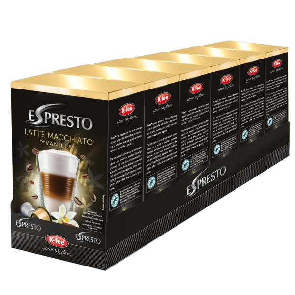 ESPRESTO Latte Macchiato Typ Vanille 48 Latte Macchiato + 48 Milk Kapseln